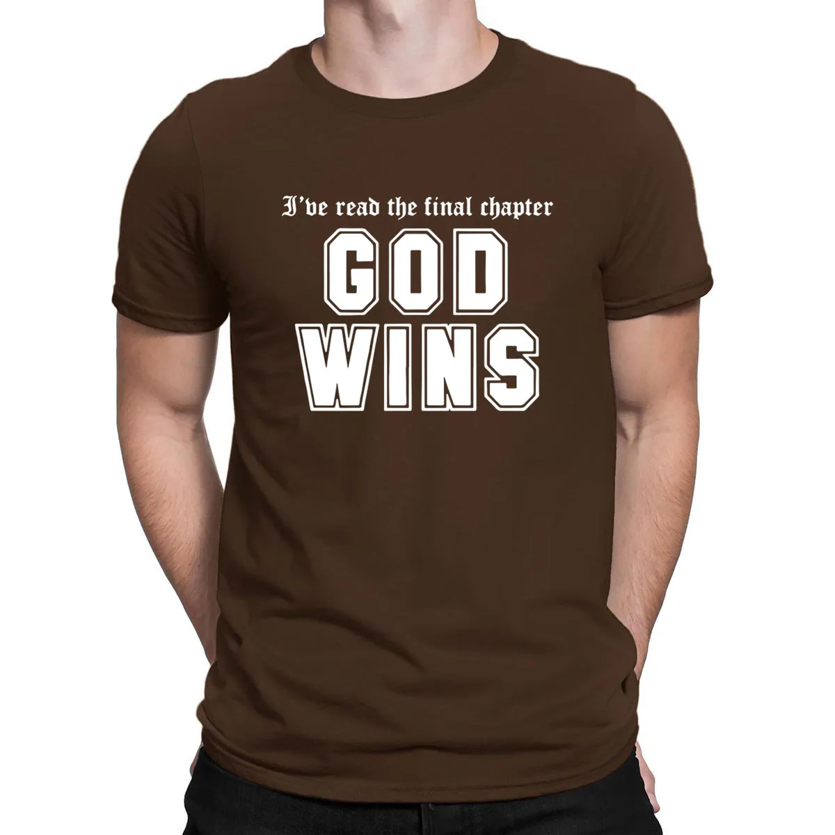 I Be Read The Final Chapter God Wins, дизайнерские футболки с коротким рукавом, новая модная мужская футболка, милые стандартные
