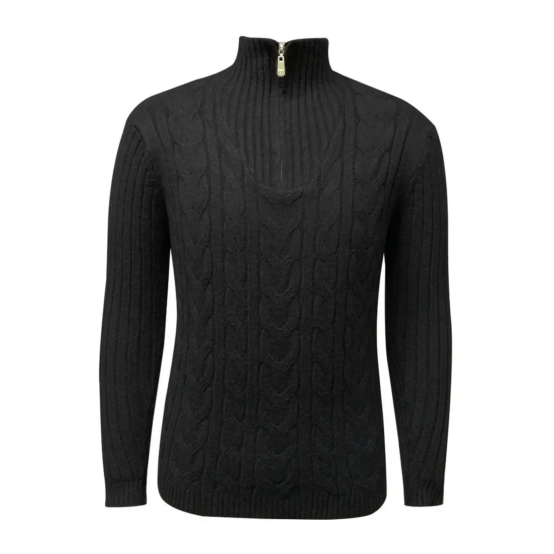 

Zip Up Turtleneck Men Sweater Autumn Winter Men Clothing Knitted Pullovers Sweater Ribbed Tricot Pull Homme Vintage Sweaters