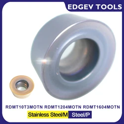 10PCS RDMT RDMT10T3 RDMT1204 RDMT1604 MOTN R5 R6 R8 Machining Stainless Steel CNC Carbide Insert Milling Cutter
