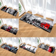 Водопоглощающий коврик для ванной, Противоскользящий коврик, дверной коврик для гостиной, коврик для двери, черный, белый, кухонный коврик, индивидуальный принт