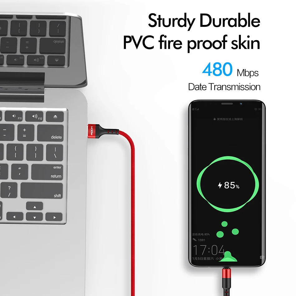 ROCK Micro USB кабель для быстрой зарядки и синхронизации данных зарядный кабель для Xiaomi Redmi Note 5 Pro samsung huawei мобильный телефон Android