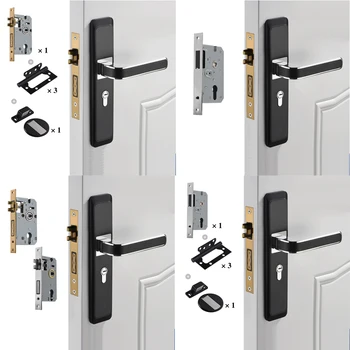 

Updated Version Door Lock Plating Zinc ABS Mute Material Alloy Door Locks Home Dormitory Apartment Hotel Magnetic Door Lock