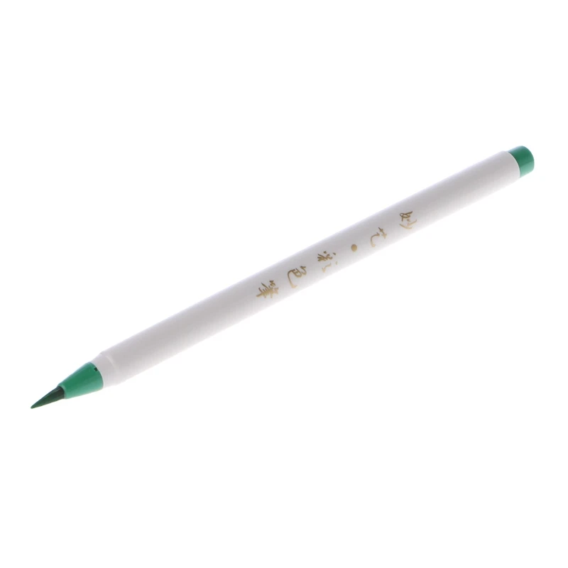 Красивая кисть для рисования с мягким наконечником многоразовые акварельные маркеры каллиграфия ручка - Цвет: Зеленый