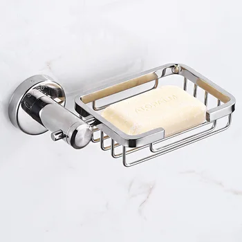 

Silver Soap Dishes Bathroom Silver Wall Hanging Soap Holders Bathroom Hardware Soap Dish Holder Stainless Steel Accessories