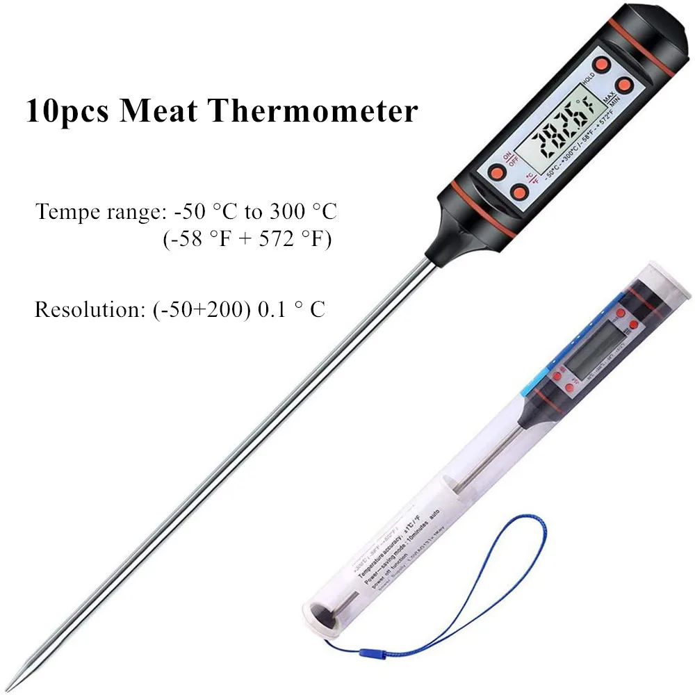 Kitchen Cooking Thermometer Handheld BBQ Food Digital Thermometer For Meat  Cake Candy Fry Grill Dinning Household Thermometer - AliExpress