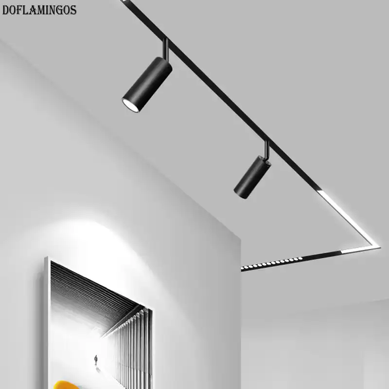 New LED Track Lighting Aluminum Ceiling Recessed Suspended Creative 0