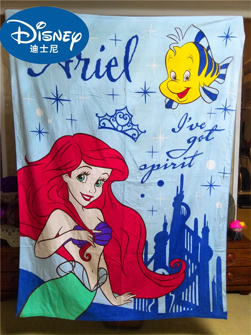 

Disney cotton princess big bath towel blanket cute cartoon towel quilt boy girl baby air conditioning blanket gift 190x140cm
