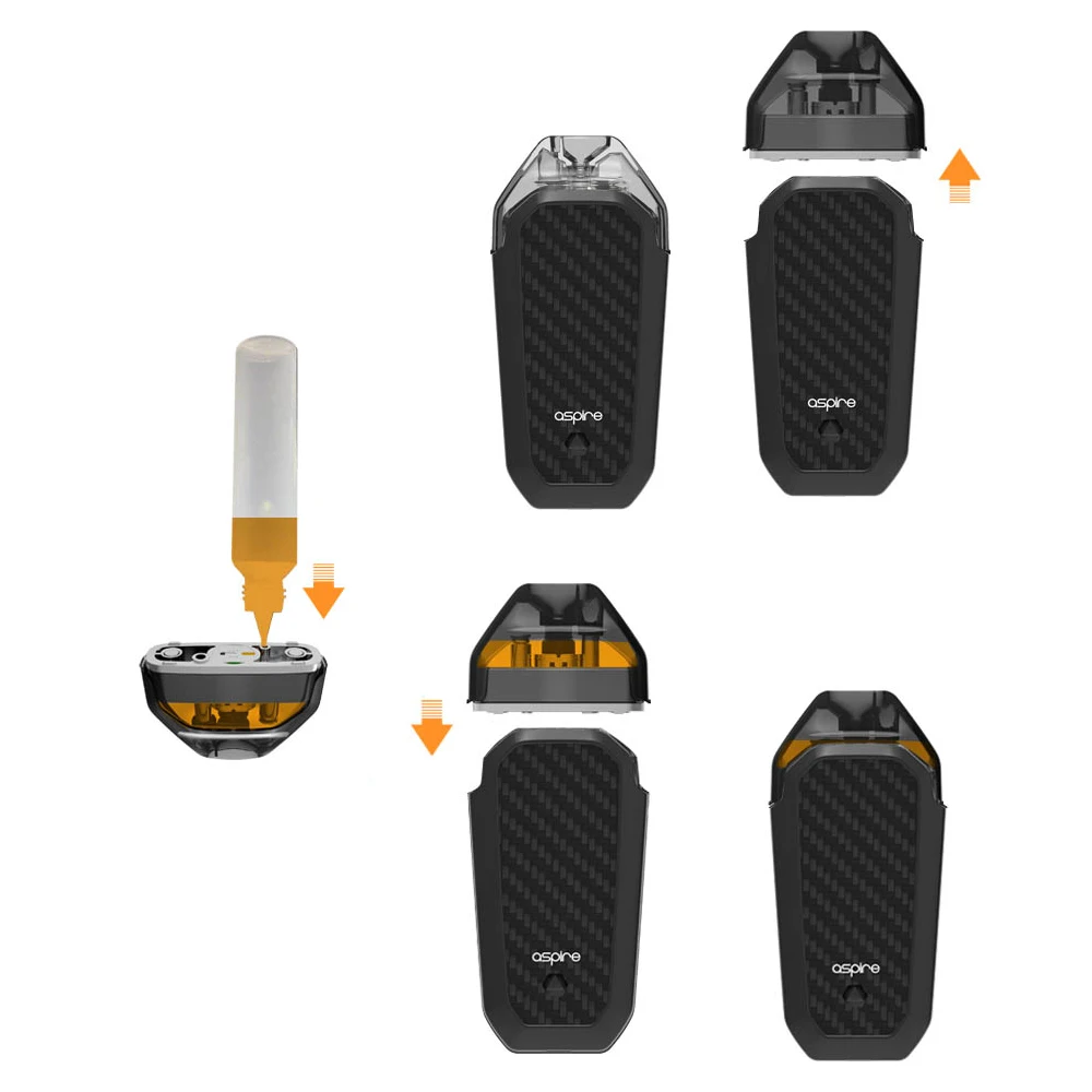 Aspire AVP AIO Kit 700 мАч встроенный аккумулятор Vape 2 мл емкость Pod 1.2ohm нихромовая катушка