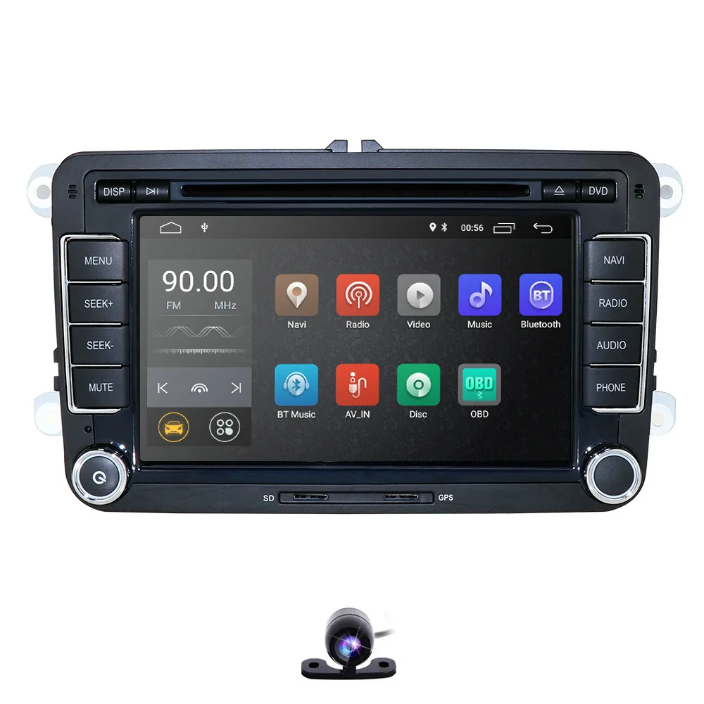 Android 9,0 2Din автомобильный мультимедийный плеер для VW/Volkswagen/Golf/Polo/Tiguan/Passat/b7/b6/SEAT/leon/Skoda/Octavia радио gps CAM-IN - Цвет: ADD CAM3