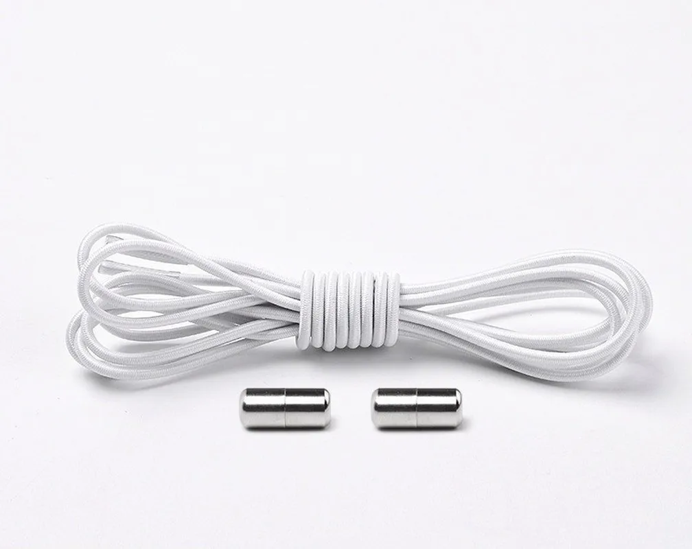 1Pair No Tie Shoelaces Round Elastic Shoe Laces for Kids and Adult Sneakers Shoelace Quick Lazy Laces 25 Color Shoestrings
