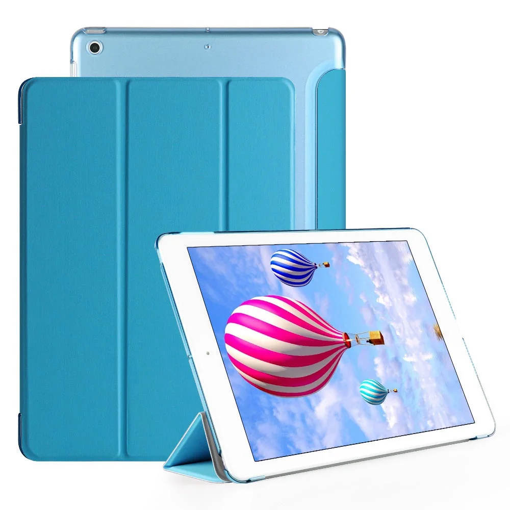 Kisscase Чехол для iPad 9,7 дюймов Автоматический Режим сна/пробуждения из искусственной кожи Магнитный умный чехол для iPad 9,7 / чехол 6-го поколения - Цвет: Blue