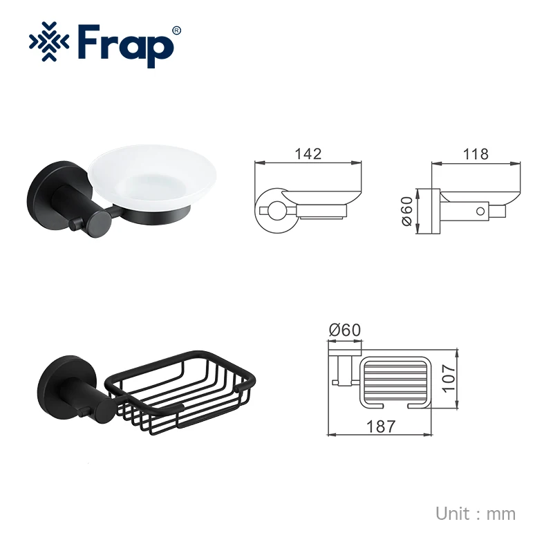 Frap черная из нержавеющая сталь мыло для мыла F30202/F30202-1