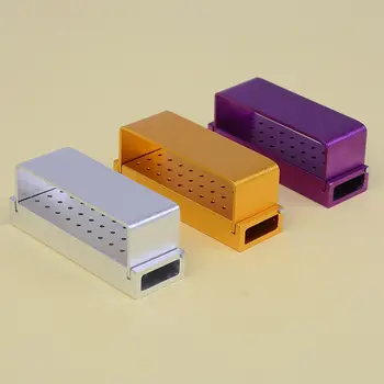 

30 Holes Aluminium Dental Bur Burs Holder Block Dental Disinfection Box Autoclave High Speed Autoclavable Dentist Materials