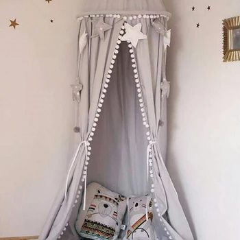

Cotton Baby Canopy Mosquito Net Anti Mosquito Princess Bed Canopy Girls Room Decoration Bed Canopy Pest control Reject New Qgnv