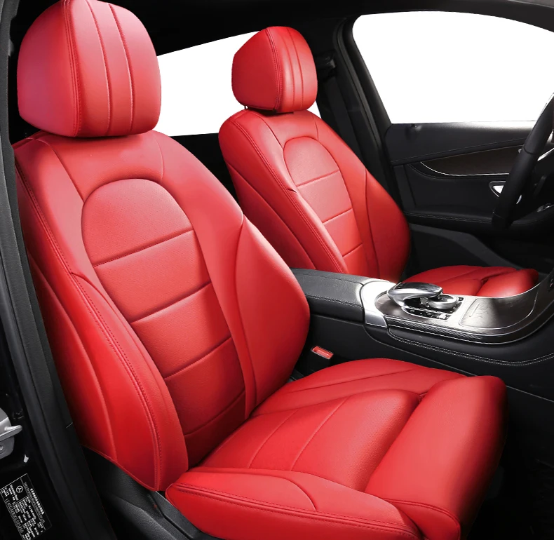 Кожаные чехлы для автомобильных сидений на заказ для авто Mercedes Benz GLC300 GLC200 GLC260 GLC220d аксессуары для сидений Автомобильные Чехлы защитная подушка