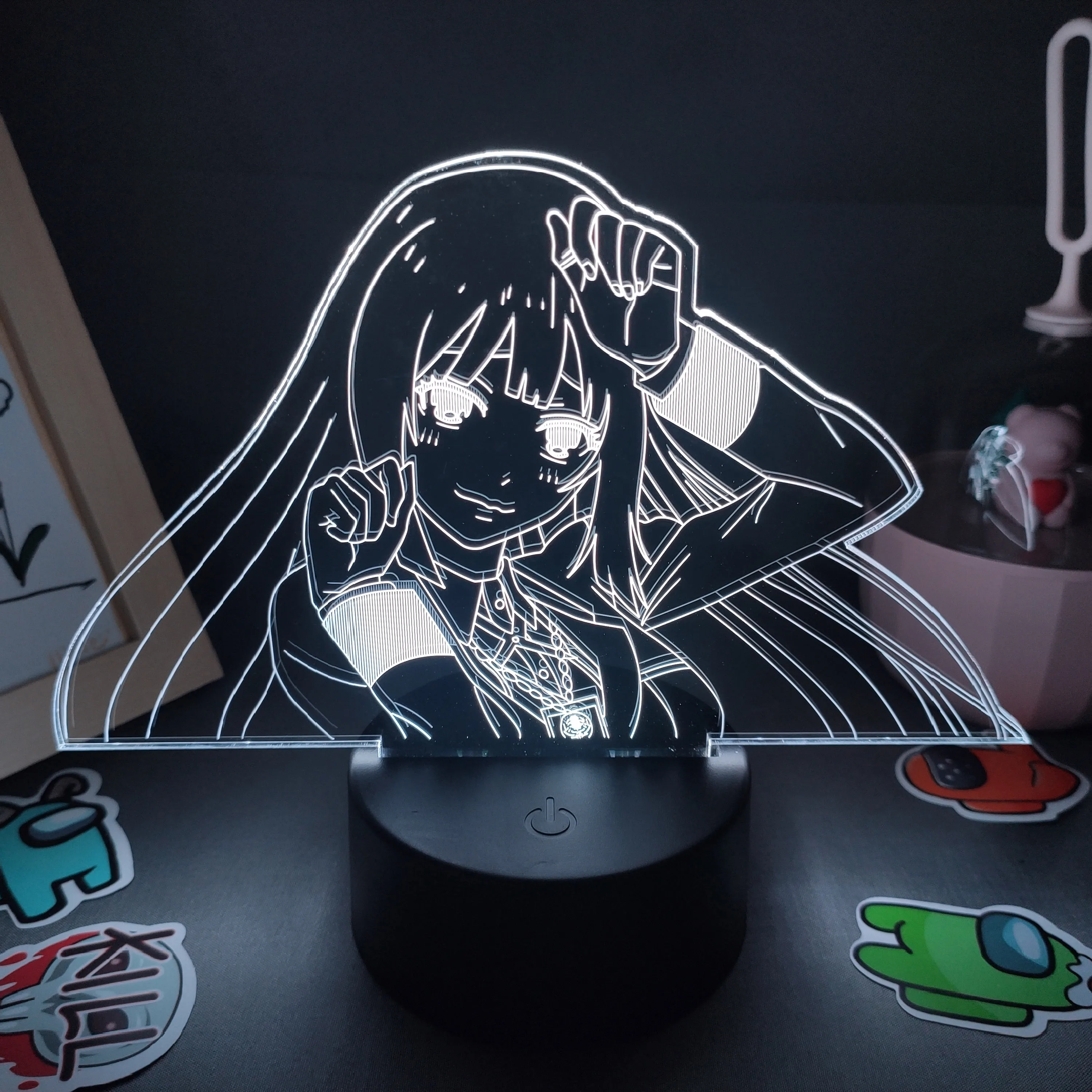 Anime Kakegurui Figure Midari Ikishima LED RGB Night Lights Cool Gift for Friend Lava Lamp Children Bedroom Bedside Table Decor best night light Night Lights