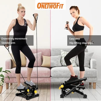 

ONETWOFIT Mute Exercise Steppers Household Sports Gym Fitness Equipment Female Weight Loss Skinny Legs Foot Slimming Machine