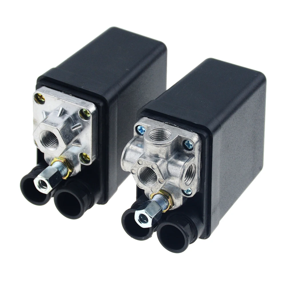 1/" Нормально закрытый 220/380V 20A 90-125PSI воздушный компрессор Давление Управление многоходовой клапан Пластик оболочки