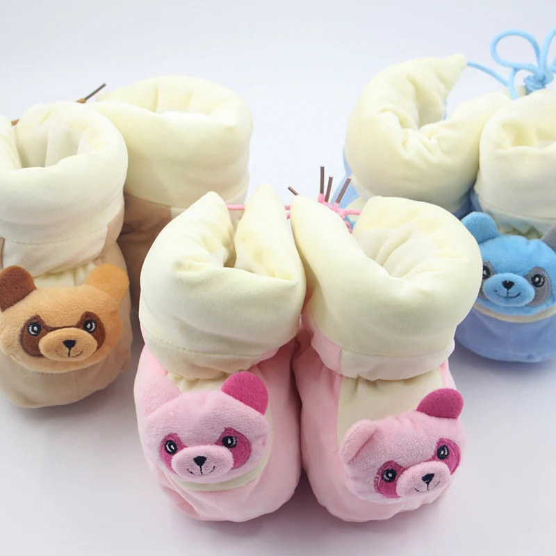 

1 Pair Baby Boys Girl Warm Shoes Lace up Thicken Anti-slip Breathable for Winter High Quality