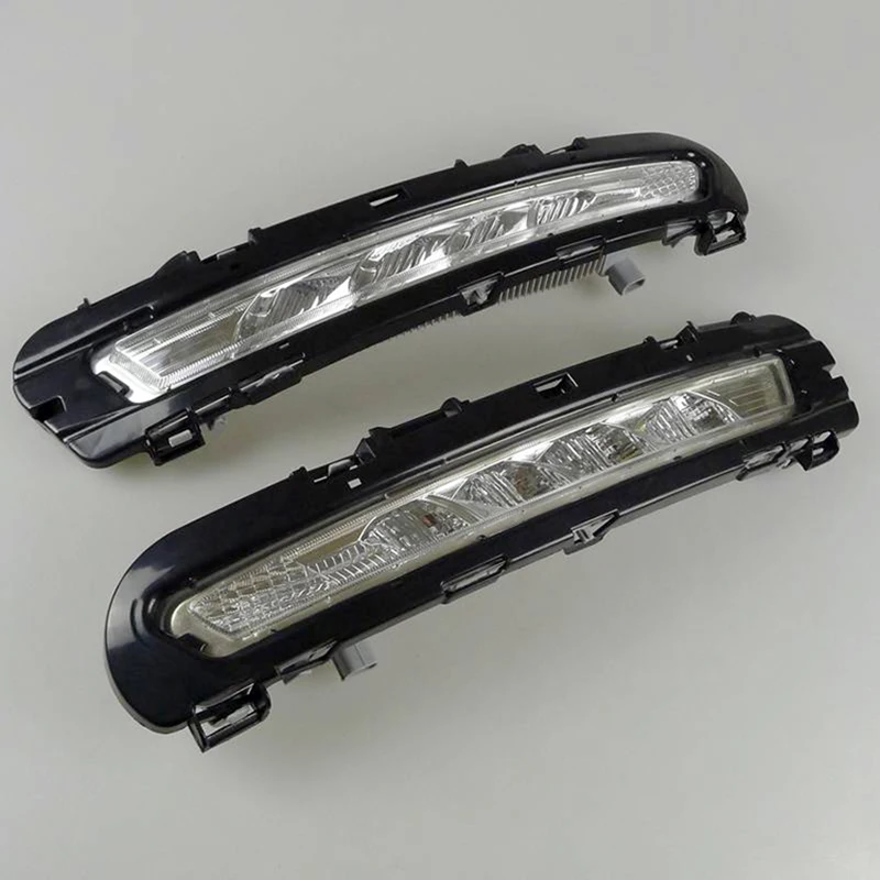 2 шт. для Ford Mondeo 2011-2012 Светодиодный дневной ходовой светильник DRL Автомобильная противотуманная фара 6000K белый светильник желтый светильник