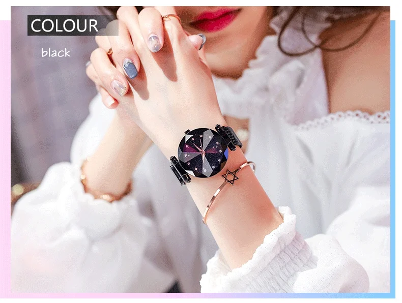 Reloj mujer, женские часы, звездное небо, часы с бриллиантами, кварцевые роскошные женские часы, наручные часы для женщин, Relogio Feminino