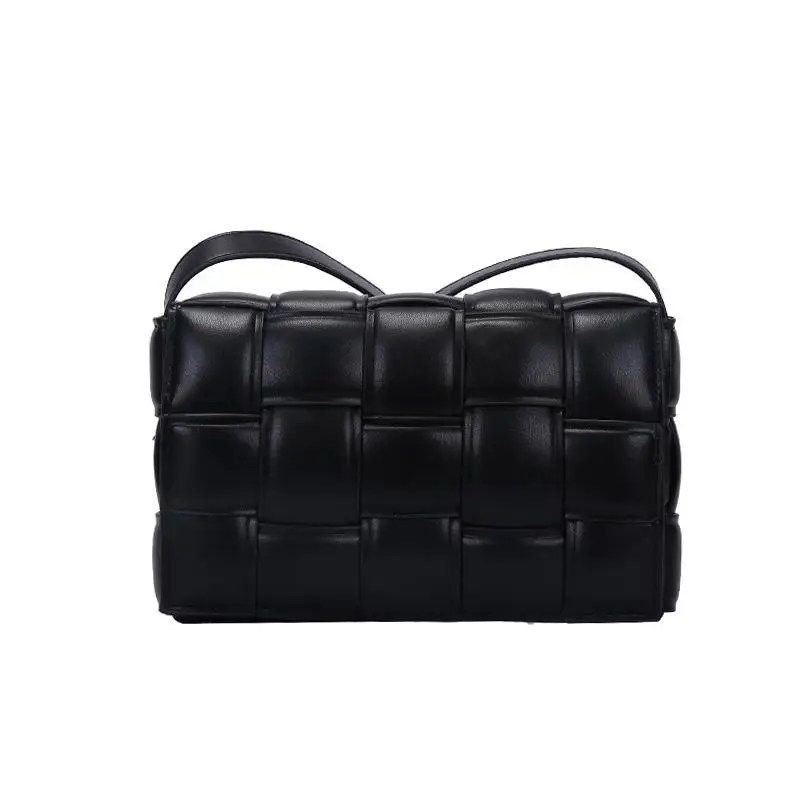 

2020 Plumn Plaid Women's Bag Stitching and Weaving Single Shoulder Diagonal Cross Small Square Bag