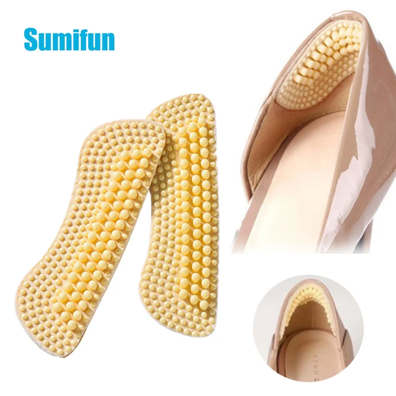 1Pair Women Insoles For Shoes High Heels Adhesive Heel Liner Grips Protector Sticker Pain Relief Foot Care Inserts Cushion Pad women s heeled sandals insoles latex non slip insole shoe pad absorbing self adhesive cushion heel insert pain relief plantar