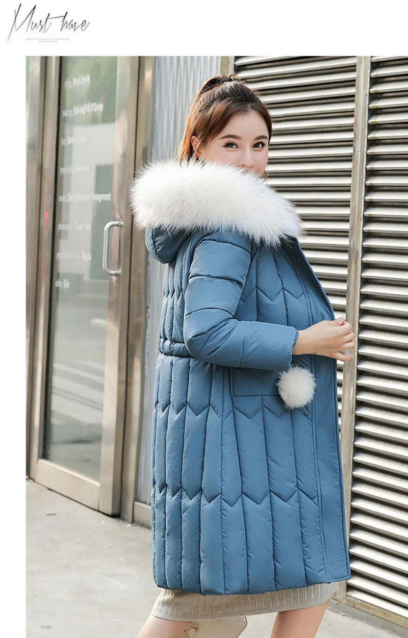 Plus size winter coat women padded cotton hooded women long jacket outwear slim white warm vintage female parka new 2019 DR1195 (14)
