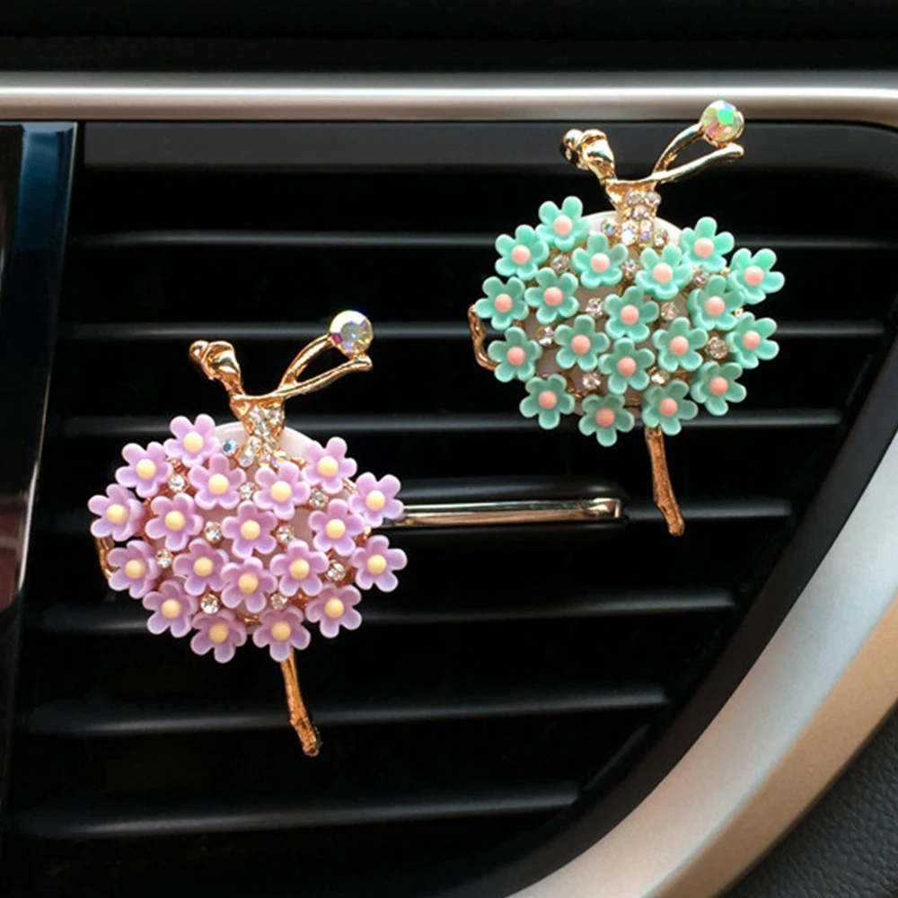 Car Air Freshener Ballet Girl Perfume Vent Clip Conditioning Outlet Fragrance Clips Interior Decoration |