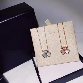

Solid 925 Sterling Silver AAA Zircon Stone Happy Hearts Wings Charm Necklace With Shell Pearl Moving Beads for Women jewelry