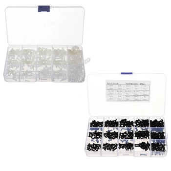 

Suleve MXNP3 480Pcs White/Black M2/M2.5/M3 Nylon Plastic Phillips Screw Round Head Hex Nut Assortment Kits 6mm-12mm