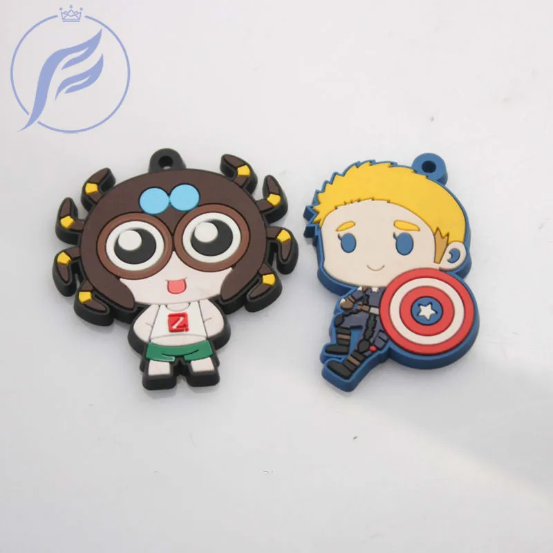 200pcs/5cm Hot Selling Souvenir Promotion 3d Pvc Keychain/silicone Key Chain/custom Soft Keychains |