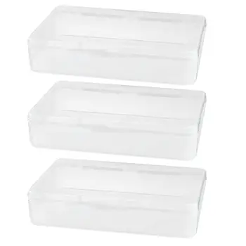 

3Pcs Mask Box Small Items Sundries Mask Box Plastic Box Storage Box Dusfproof Box Storage Container Container Box A50