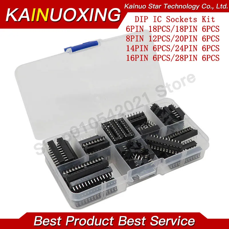Kit De 66 Supports (sockets) DIP à Souder - Pour Circuits Intégrés 6 à 28 Broches