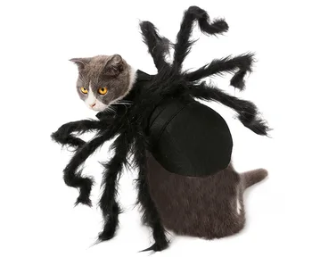 

Halloween Party Cat Dog Cosplay Horror Spider Costumes Pet Dress Up Black Spider Clothes Pet Cat Puppy Dog Cute Cosplay Outfit