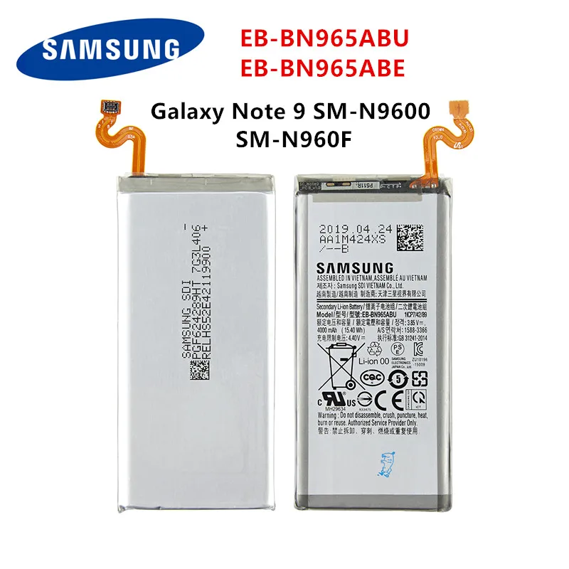 SAMSUNG Orginal EB-BN965ABU EB-BN965ABE 4000mAh Battery for Samsung Galaxy Note9 Note 9 SM-N9600/DS SM-N960F N960U N960N N960W | Мобильные
