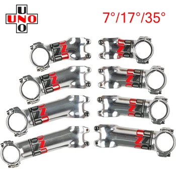 

UNO Aluminium Stem MTB 7/17/35degree Road Bike Bar Stems 31.8*60-130mm Silver Mountain Bike Stems Bicycle Accessories