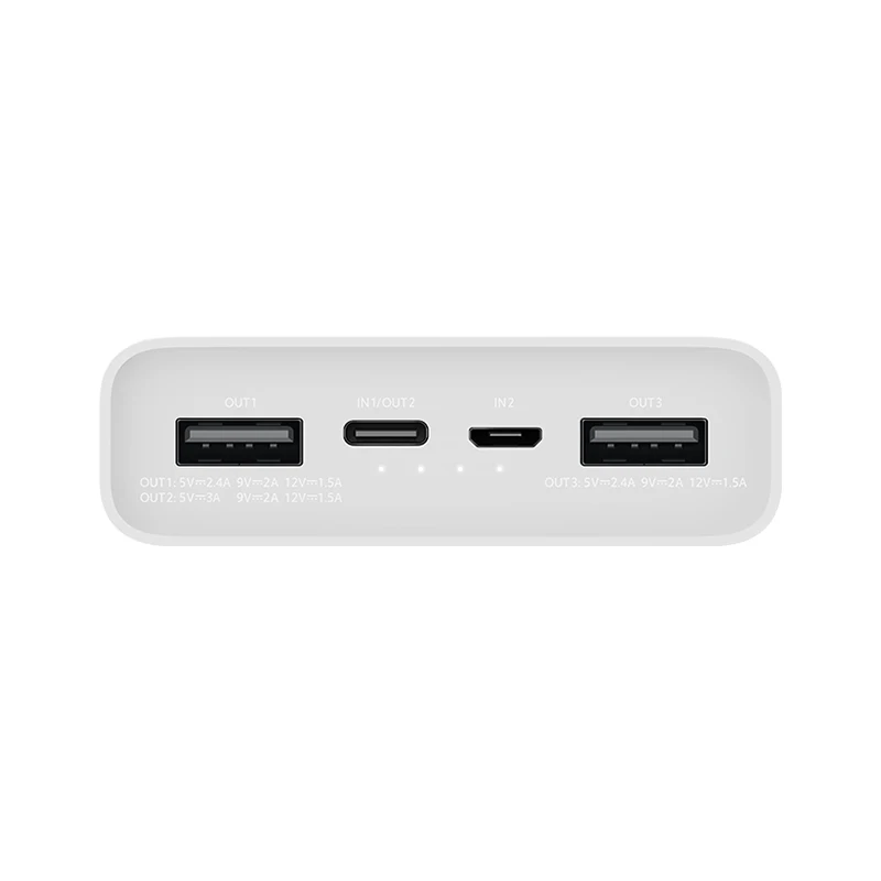 Xiaomi power bank 20000 мАч 3 plm18zm 18 w 2 сторонняя carregamento по применению usb c ноутбук mi внешний