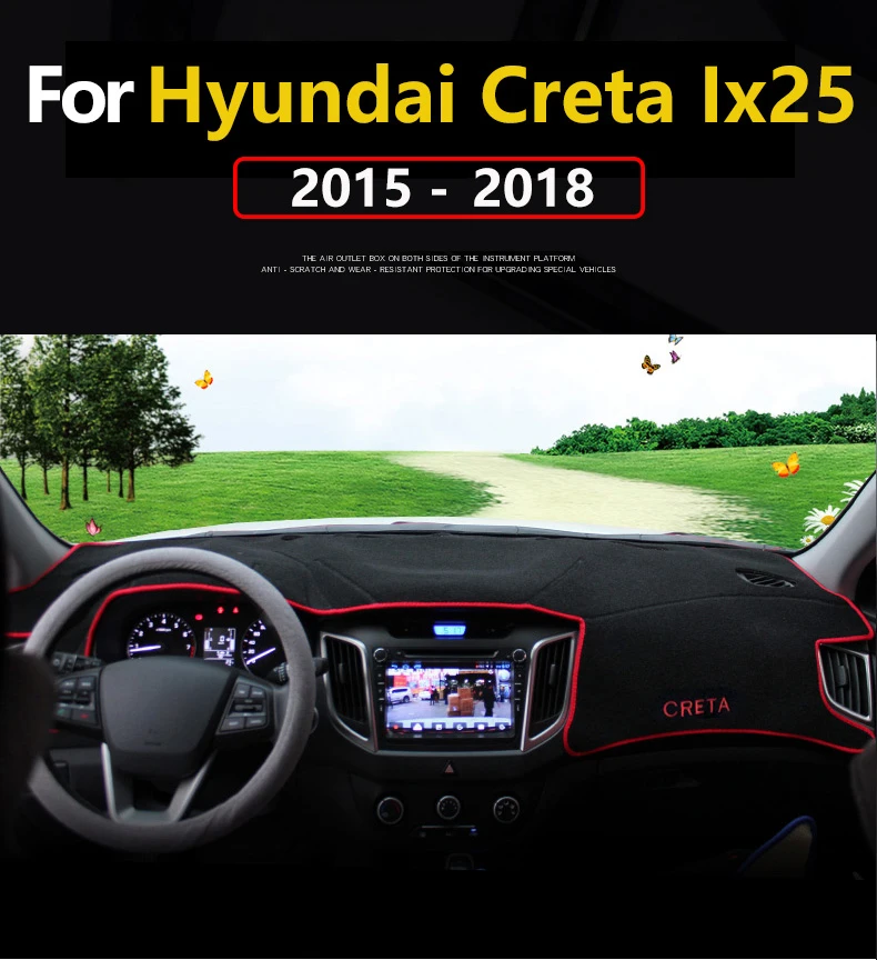 Для hyundai Creta ix25 приборной панели автомобиля Избегайте светильник pad инструмент крышка платформы стол коврики ковры аксессуары