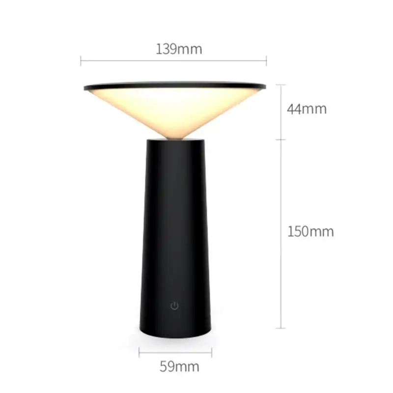 Touch LED Table Light Rechargeable Desk Lamp Dimmable Bedside Night Lights Support Dropshipping