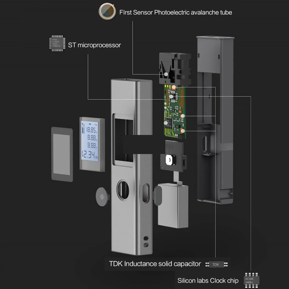 Xiaomi Mijia Duka 40 м лазерный дальномер LS-P USB флэш-зарядка дальномер высокая точность измерения дальномер