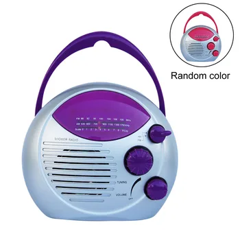 

Music Play Shower Radio Kitchen Handheld Home Gift AM FM Built In Speaker Adjustable Volume IPX4 Waterproof Portable Bathroom