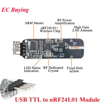 

nRF24L01 Wireless Data Transmission Module 2.4G Serial Port USB TTL to nRF24L01 Long Distance Communication Digital Transmission