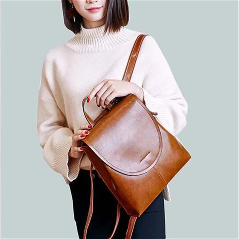 

Fashion Women's Backpack High Quality Teen Leather Backpack Girls Girls School Shoulder Bag Bagoc mochila