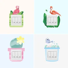 Настенные наклейки в стиле хипстер, современный минимализм, домашнее украшение для розетки, Европейский стиль, Мультяшные креативные северные европейские-Styl