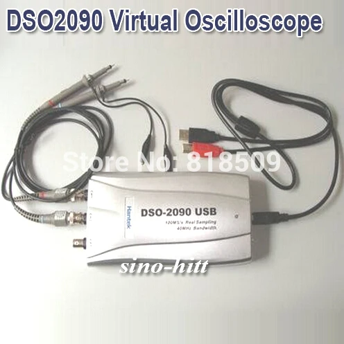 Портативный Hantek DSO2090 цифровой Виртуальный осциллограф USB PC 100 мс/с 40 МГц DSO-2090