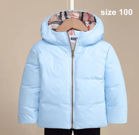 size 100 Зимняя куртка для мальчиков; Новинка года; Брендовое детское зимнее пальто с капюшоном для девочек; ветрозащитное детское пуховое пальто с длинными рукавами; Верхняя одежда; теплая От 4 до 12 лет - Цвет: size 100