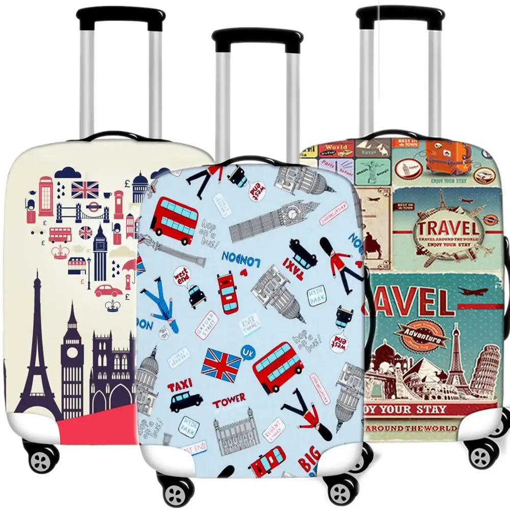 Модный чехол для багажа с Эйфелевой башней, защитный чехол, ВОДОНЕПРОНИЦАЕМЫЙ ПЛОТНЫЙ ЭЛАСТИЧНЫЙ чехол для чемодана, 18-32 дюймов, XL, аксессуары для путешествий