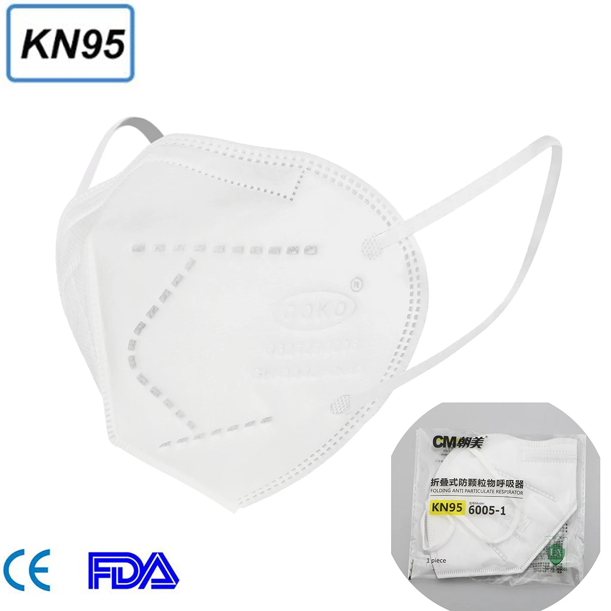 

80pcs N95 Mask CE Certification Mouth Face Mask Dust KN95 Masks Fast Shipping PM2.5 Anti-Dust Protective Respirator