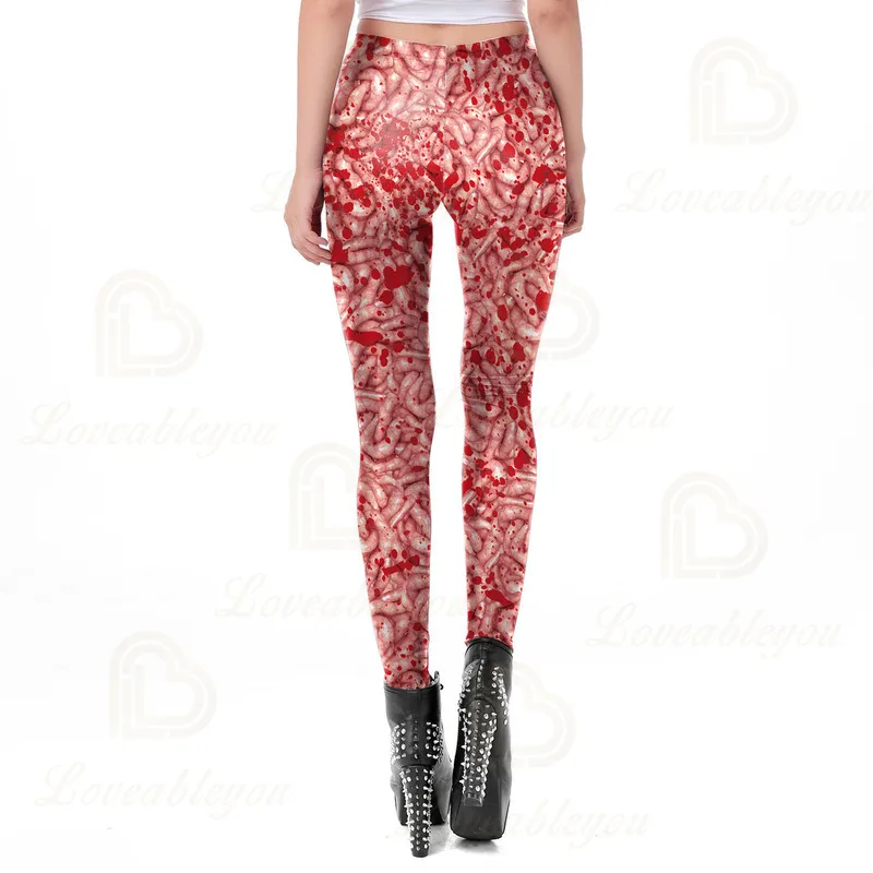 Halloween Women Leggings Horror Halloween Leggings Women Elastic Band Skin Leggings